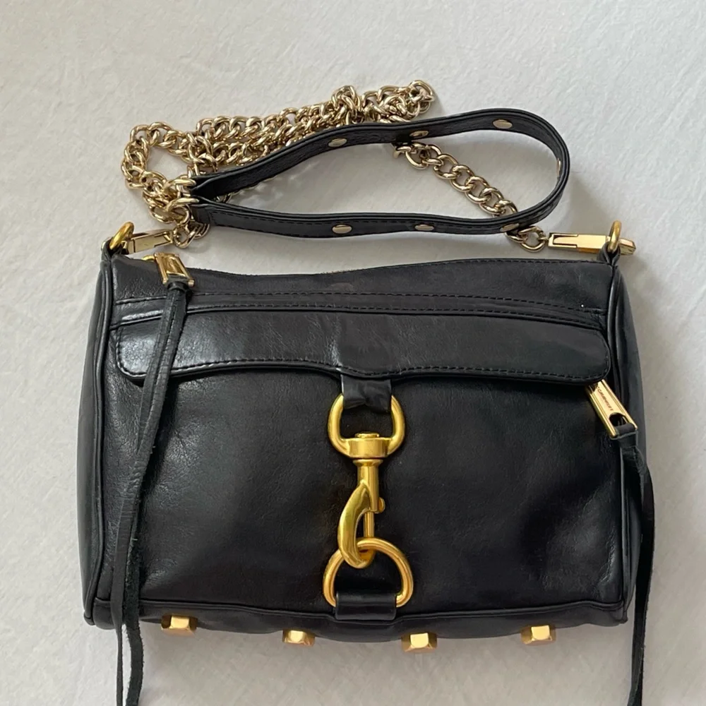 Rebecca Minkoff Mini MAC in Black with Gold - Picture 3 of 13